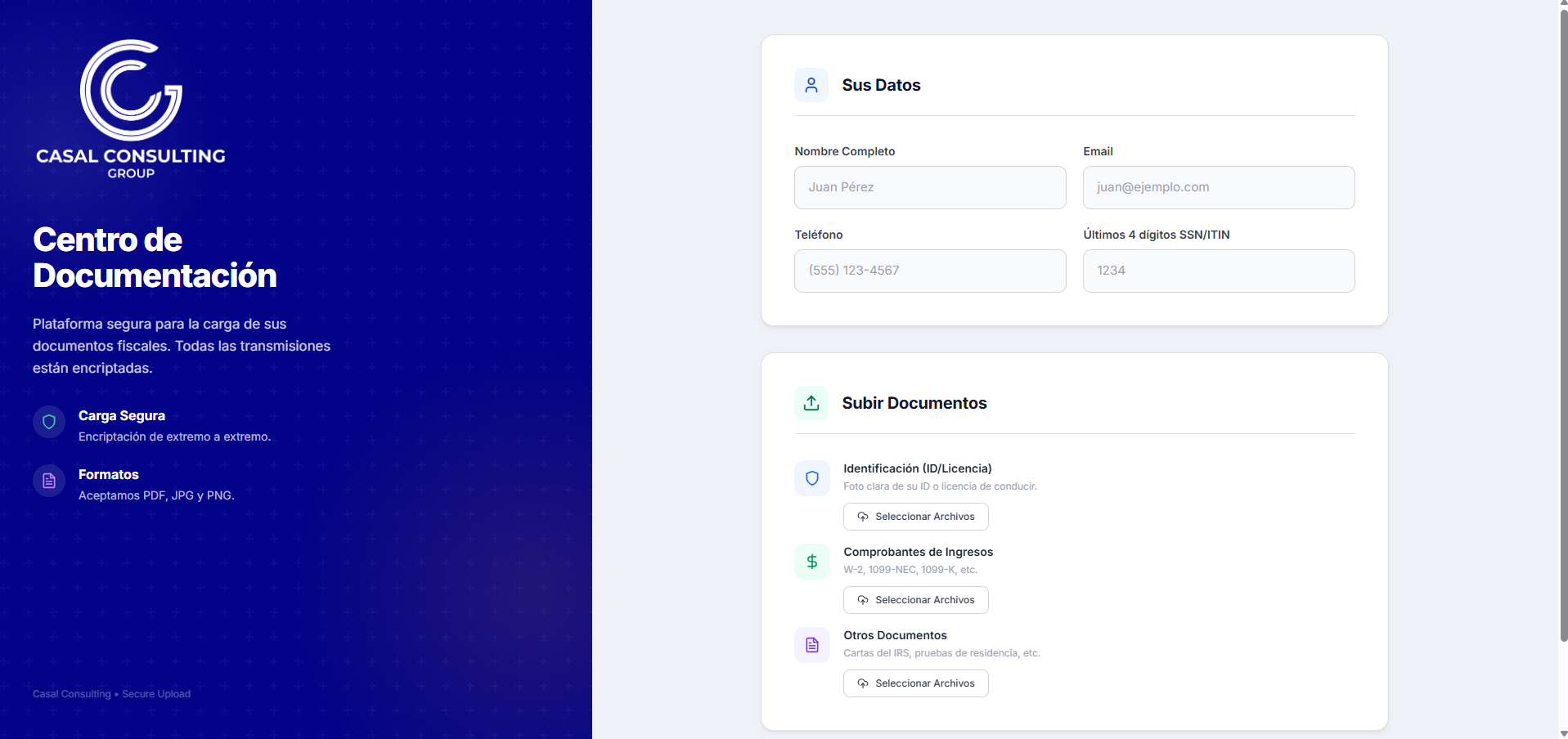 Segundo formulario actualizado